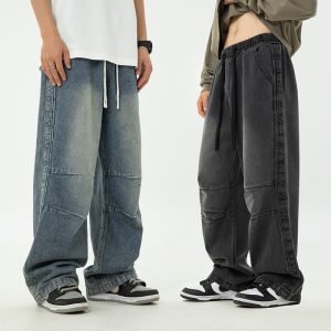Man Pair Pleated Japanese Drawstring Trousers