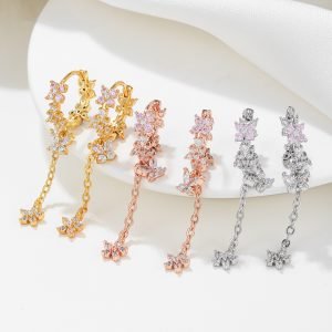 Flower Tassel Water Drop Earrings Special-interest