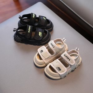 Kids Sandals 2023 Summer Tip Binding Fashion Boys and Girls Soft Sole Anti slip Beach Shoes