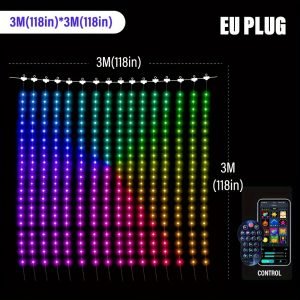 LED Smart Curtain Lights, RGBIC Fairy Tale String Lights