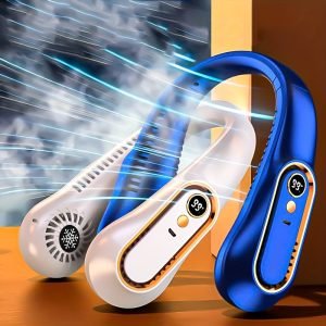 1pc Vaneless Hanging Neck Fan, Portable USB Cooler Fan