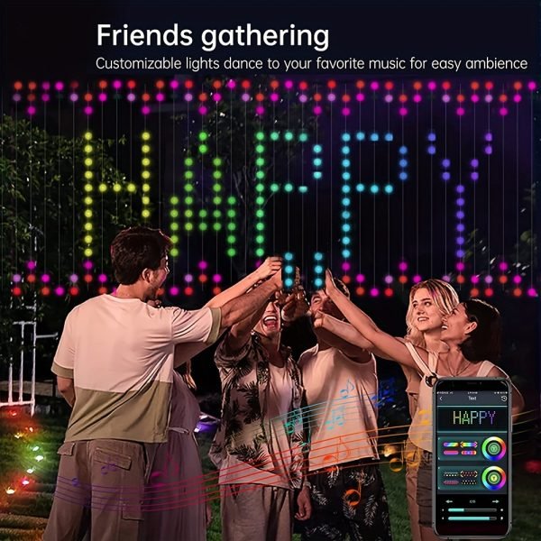 LED Smart Curtain Lights, RGBIC Fairy Tale String Lights