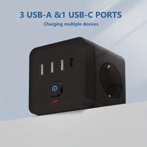 7-in-1 European Standard Plug Power with Surge Protection