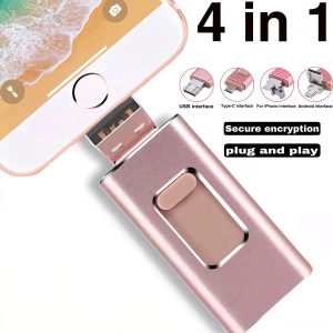 USB Stick For Phone 64GB 128GB, 4 In 1 Flash Drive