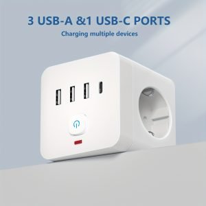 7-in-1 European Standard Plug Power with Surge Protection