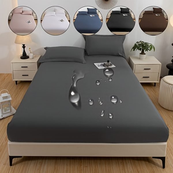 1pc Waterproof Mattress Protector Cover Mattress Solid Colors