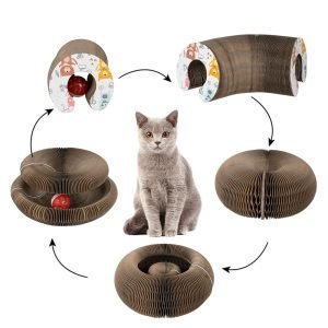 Interactive corrugated cat scratcher cardboard