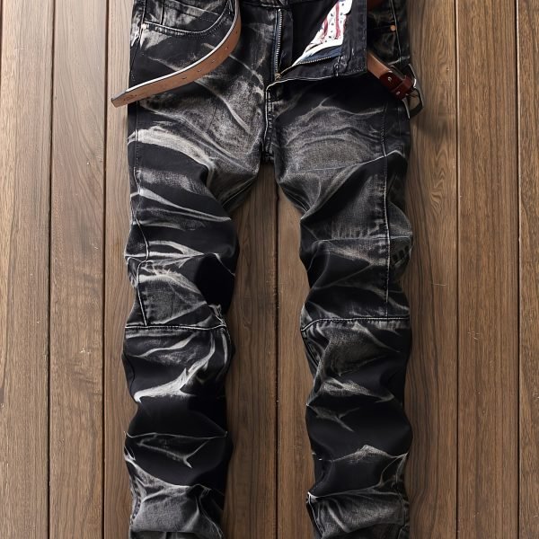 Men's New Zipper Distressed Straight Retro Jeans Best Sellers