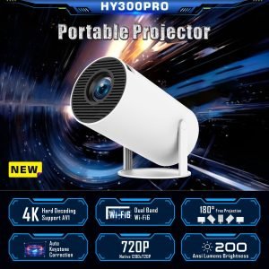 2024 New HY300 Pro Projector 4K Android 11.0, Lighter And More Portable
