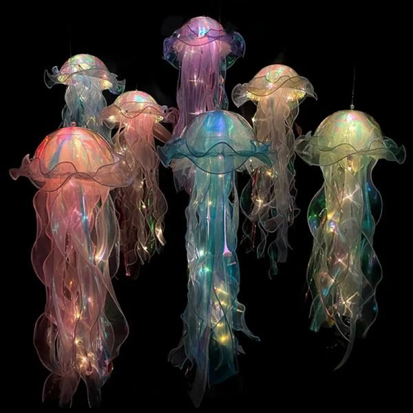 Jellyfish Night Light Lamp Portable Flower Lamp Girl Room Atmosphere