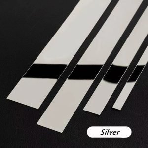 1 Roll Gold Wall Sticker Stainless Steel Flat Decorative Lines Titanium