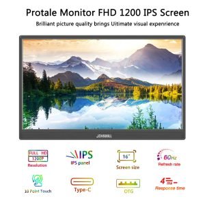 14“/16” Portable Touchscreen FHD Secondary Display Computer Monitor