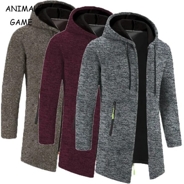 Autumn Men's Long Sleeve Sweatshirts for Men with Zipper Hooded