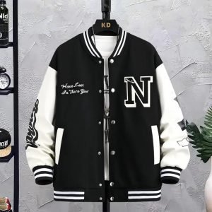 Loose-fit Men’s Baseball Jacket American Style Couple Costume Autumn/winter