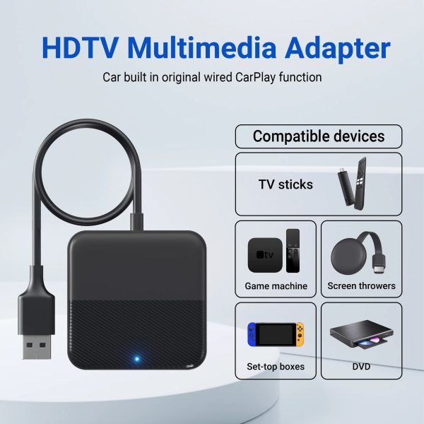 Ottocast Car TV Mate Video Converter for HDMI Output for TV Sticks Set-top Boxes Game Consoles