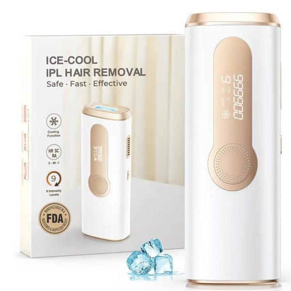 IPL Hair Remover Laser Epilator Devices ICE Cooling 999900 Flashes 3 IN 1