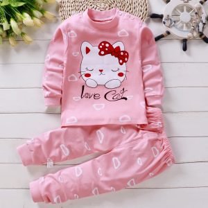Cotton baby girl clothing winter newborn baby clothing set 2 sets of spring children’s pajamas