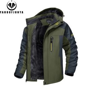 New Winter Men Outwear Fleece Warm Removable Hooded Jacket