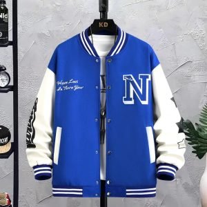 Loose-fit Men’s Baseball Jacket American Style Couple Costume Autumn/winter