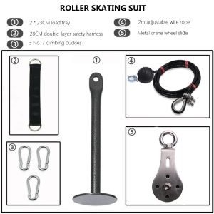 Fitness DIY Pulleys Rotatable Steel Wire Rope Roller Slide Muscle Bodybuilding