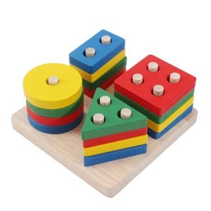 Montessori Wooden Toys 3 Years Boy Girl  Baby Development Games Wood Puzzle