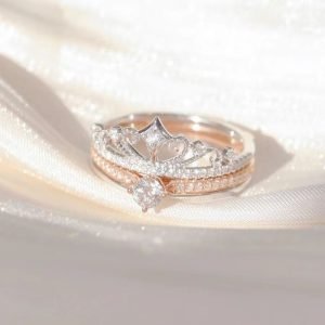 Moissanite Ring Sterling Silver Crown Shape Perfect Gift For Your Love Women’s