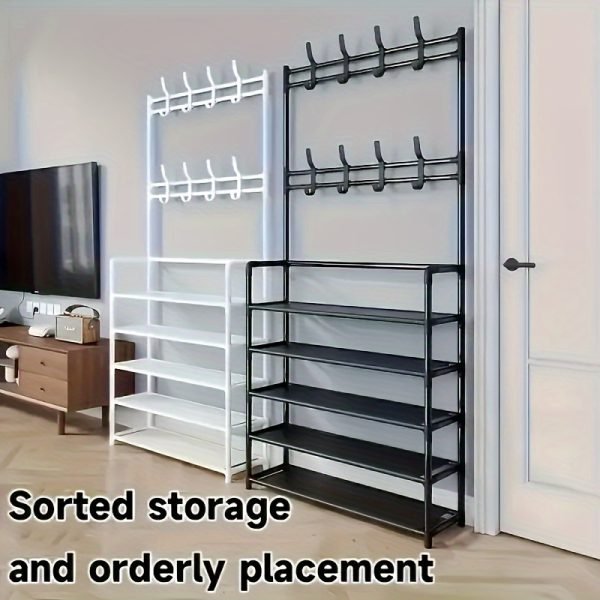 Metal Shoe Rack A Three-in-one Iron Independent Corridor Storage Rack, Multi-layer
