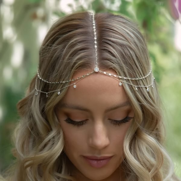 Boho Style Angel Head Chain Decorated With Rhinestone Pendants Women daily uses