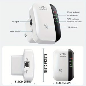 Ourlife N300 WiFi Extender – Boosts Signal Up to 2640sq.ft, Long Range Repeate