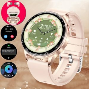 Fitness Smartwatch for Women with Built-in Wireless Earphone, Zinc Alloy, Casual Style