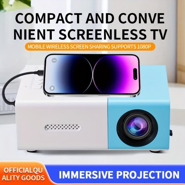 YG300 Portable Projector with HDTV - USB Powered, Connects to Phones, Computers TVs