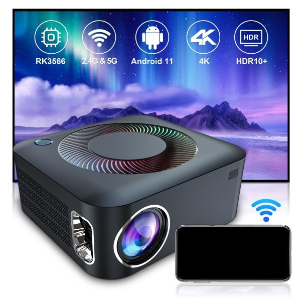 X5 2.4G 5G WiFi Wireless Projector For Home Theater With Wif, Portable 2GB 16GB