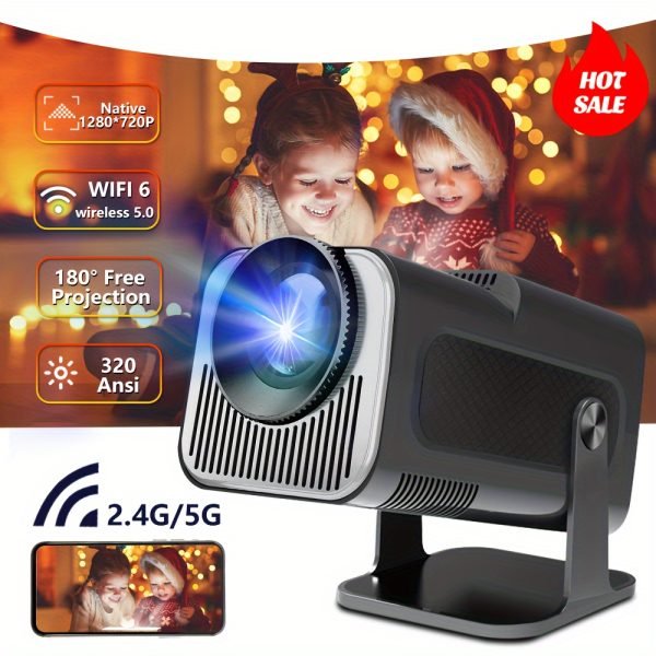WUDUNG HY320mini Smart Projector 2024, Android 11, 320 ANSI Lumens, Wi-Fi 6