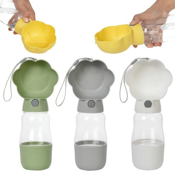 Portable Dog Water Bottle for Small Large Dogs Cats Durable Leakproof Puppy 2 in 1 Food Container