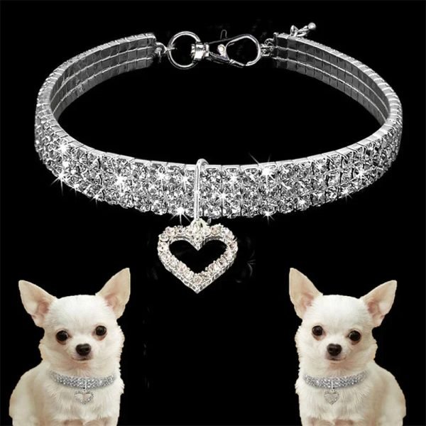 Dog Collars Bling Rhinestone Pet Crystal Diamond Collar For Dogs Cats Leashes Necklace