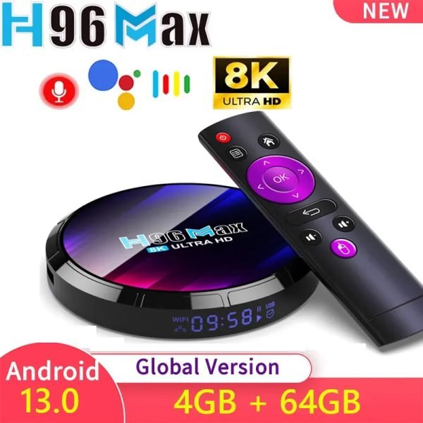 H96 MAX RK3528 Smart TV Box Android 13 TVBox 4G 64G 32G WiFi6 5G Dual Wifi 4K 8K