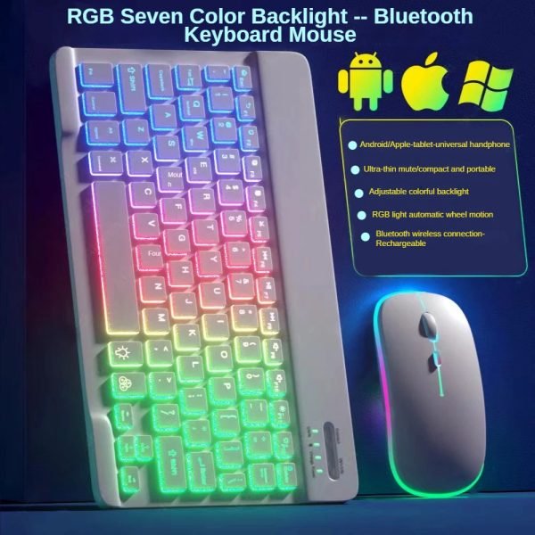 RGB BT Keyboard and Mouse Combo Rechargeable Wireless Blue-tooth