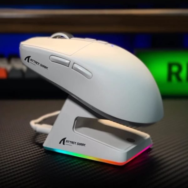 X6 PAW3395 Bluetooth Mouse,2.4 Tri-Mode Connection, RGB Touch Magnetic