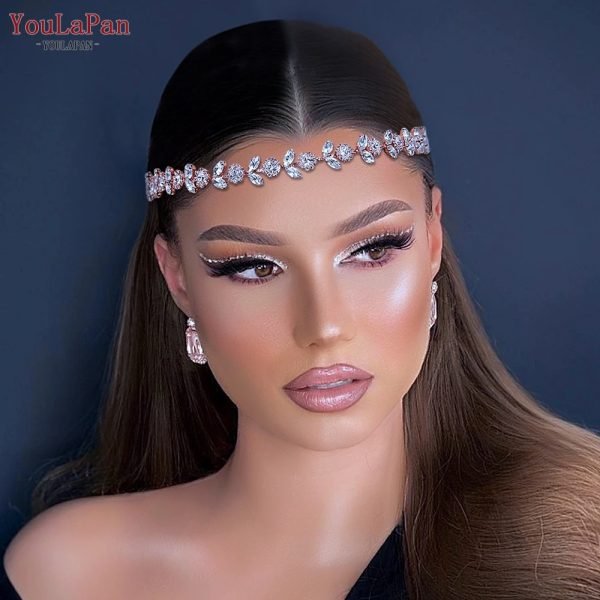 YouLaPan Wedding Head Piece Bridal Hair Accessories Shiny Rhinestone