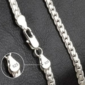 New 20-60cm Silver Color Plated Luxury Brand Design Noble 6mm Necklace Chain