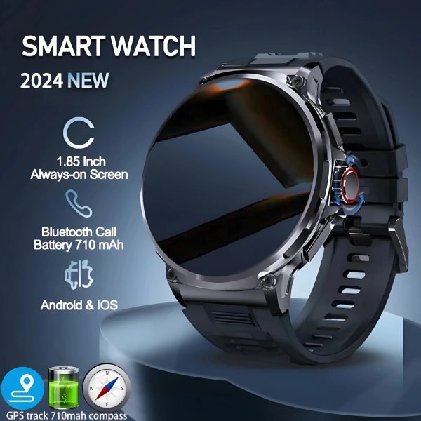 New 1.85-inch Ultra HD Smart Watch GPS Track Bluetooth Call 710 Mah Large Battery
