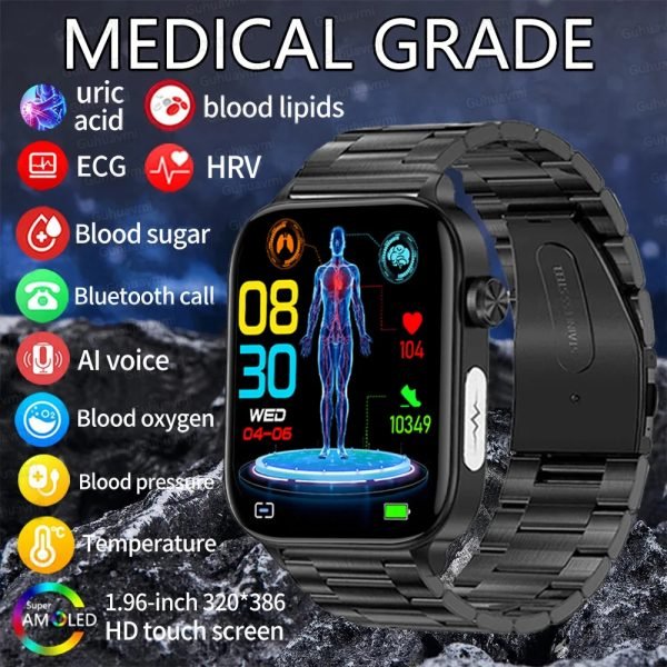 New AI Medical Diagnosis Blood Lipids Uric Acid Blood Glucose Smart Watch