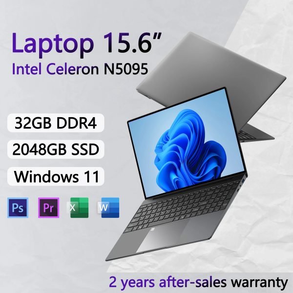 15.6" Inch Laptop, Windows 11 Pro,1920x1080,32GB RAM+2048 GBSSD ROM