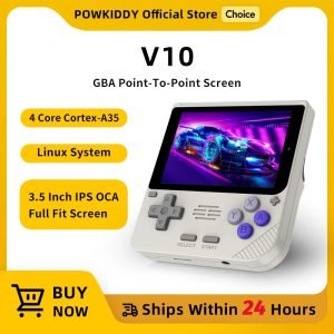 New POWKIDDY V10 Handheld Game Console 3.5 Inch 480*320 IPS OCA Full Screen