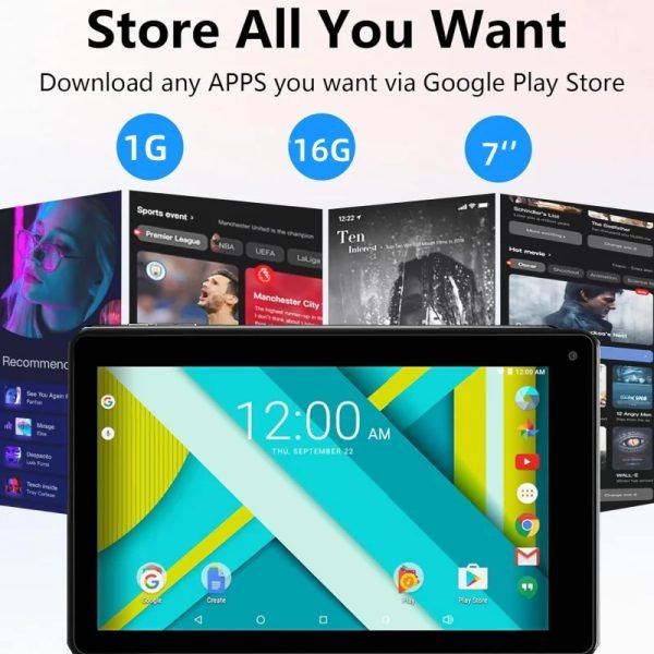 7 INCH RAM 1GB+16GB ROM RCT6973 Android 6.0 Kid Tablet Quad Core IPS