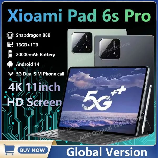 Global Version Original Xioami Pad 6S Pro Tablet 11inch HD 4K Android 14 16GB+1T