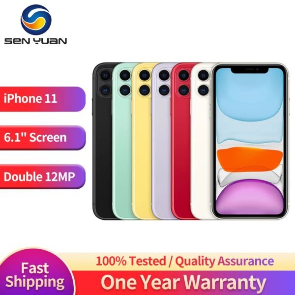 Apple iphone 11 Unlocked Original 11 Cell phones 6.1" Liquid Retina Display 64/128/256GB LTE