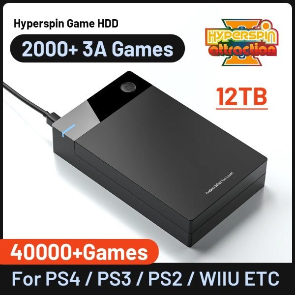New Video Game Console Hyperspin Gaming HDD With 40000+ Retro Games