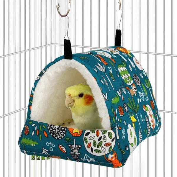 1pc Cute Print Bird Bed Mini Cage Rabbit Squirrel Mat Guinea Pig Nest Hamster