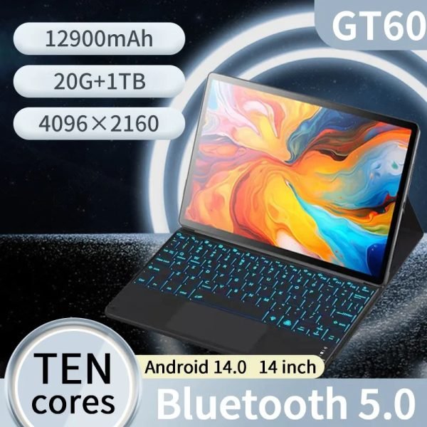 New Original Tablet GT60 Pad Pro 20GB+1TB Android 14.0 10 Core PC Tablet 14 inch